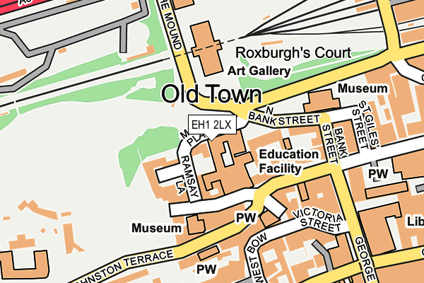 EH1 2LX map - OS OpenMap – Local (Ordnance Survey)