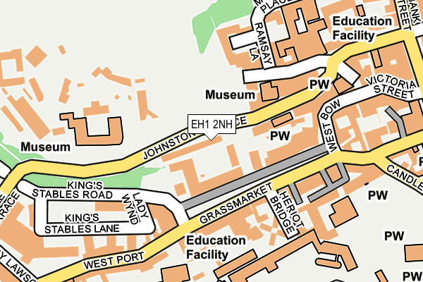 EH1 2NH map - OS OpenMap – Local (Ordnance Survey)