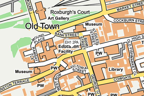 EH1 2PA map - OS OpenMap – Local (Ordnance Survey)