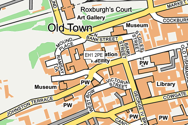 EH1 2PE map - OS OpenMap – Local (Ordnance Survey)