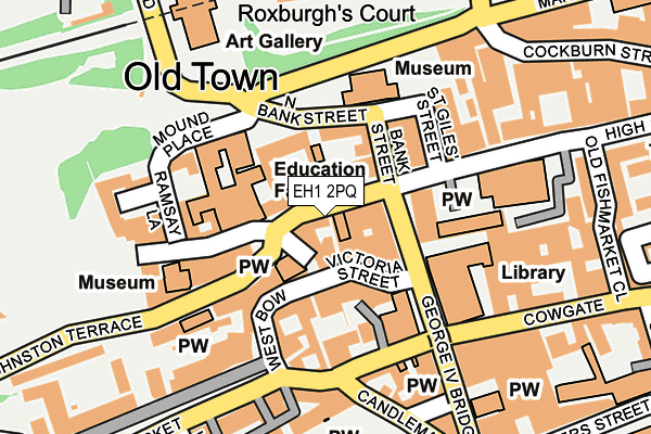 EH1 2PQ map - OS OpenMap – Local (Ordnance Survey)