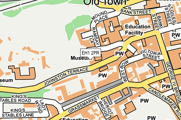 EH1 2PR map - OS OpenMap – Local (Ordnance Survey)