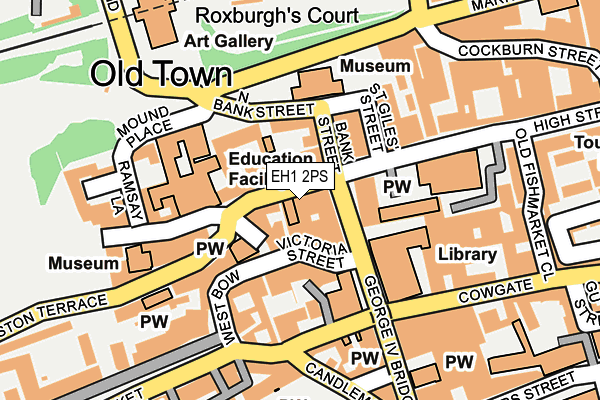 EH1 2PS map - OS OpenMap – Local (Ordnance Survey)