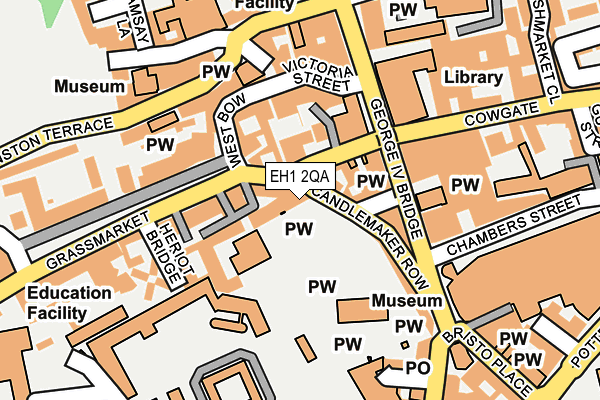 EH1 2QA map - OS OpenMap – Local (Ordnance Survey)