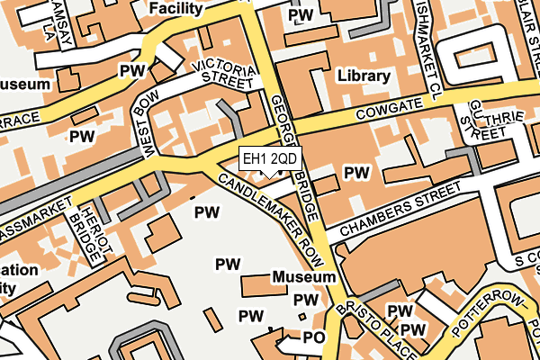 EH1 2QD map - OS OpenMap – Local (Ordnance Survey)