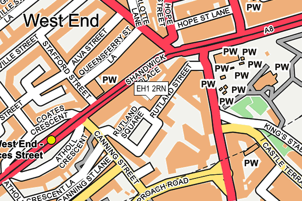 EH1 2RN map - OS OpenMap – Local (Ordnance Survey)