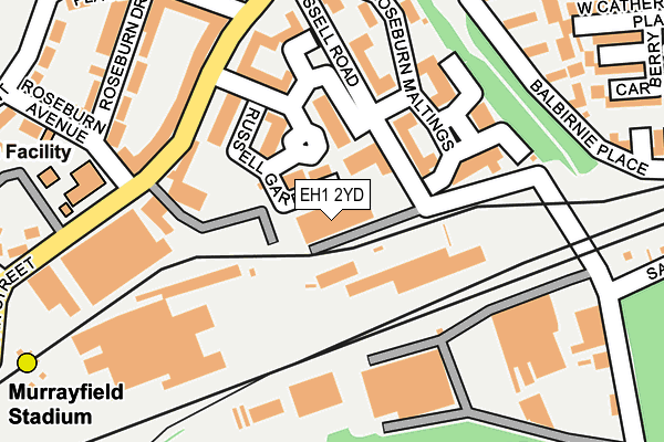 EH1 2YD map - OS OpenMap – Local (Ordnance Survey)