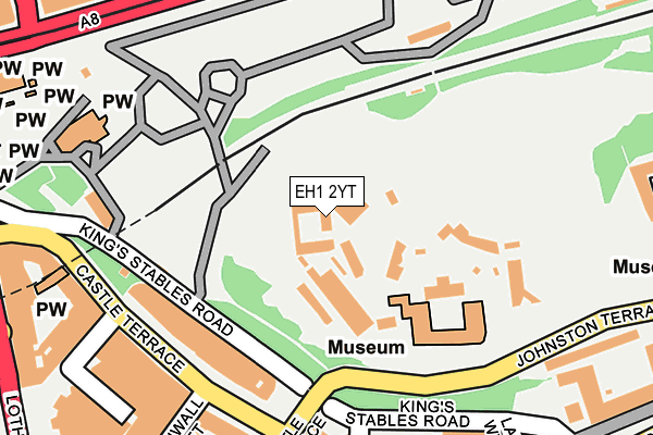 EH1 2YT map - OS OpenMap – Local (Ordnance Survey)