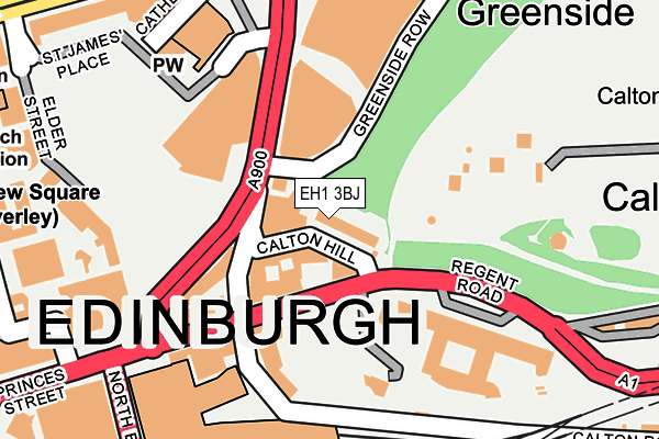 EH1 3BJ map - OS OpenMap – Local (Ordnance Survey)