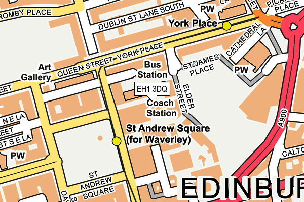 EH1 3DQ map - OS OpenMap – Local (Ordnance Survey)