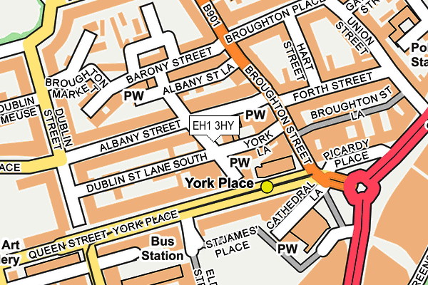 EH1 3HY map - OS OpenMap – Local (Ordnance Survey)
