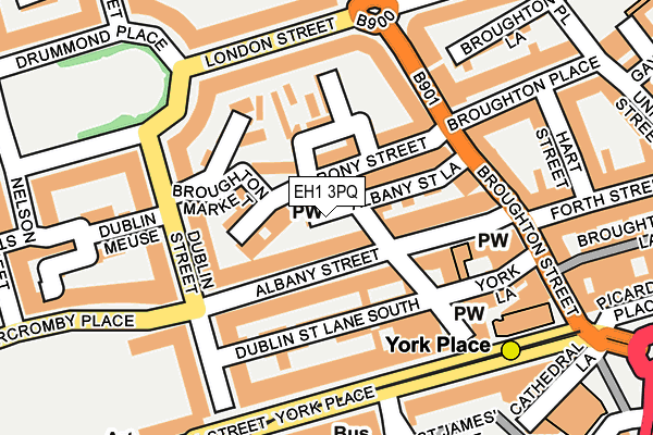 EH1 3PQ map - OS OpenMap – Local (Ordnance Survey)
