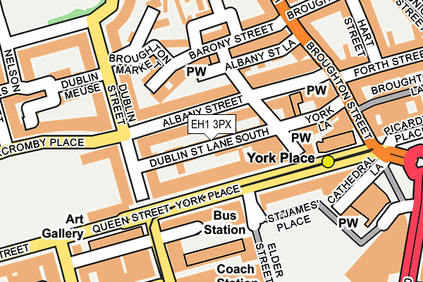 EH1 3PX map - OS OpenMap – Local (Ordnance Survey)