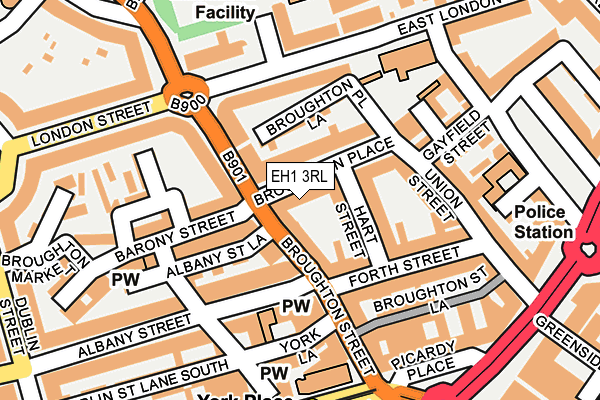 EH1 3RL map - OS OpenMap – Local (Ordnance Survey)