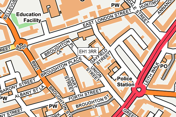 EH1 3RR map - OS OpenMap – Local (Ordnance Survey)