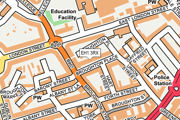 EH1 3RX map - OS OpenMap – Local (Ordnance Survey)