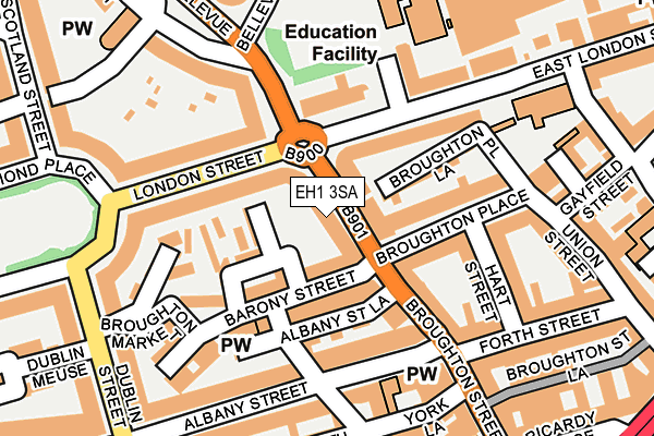 EH1 3SA map - OS OpenMap – Local (Ordnance Survey)