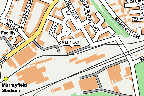 EH1 9AG map - OS OpenMap – Local (Ordnance Survey)