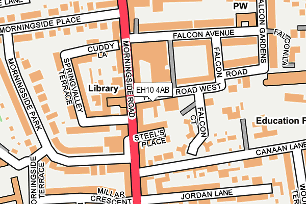 EH10 4AB map - OS OpenMap – Local (Ordnance Survey)