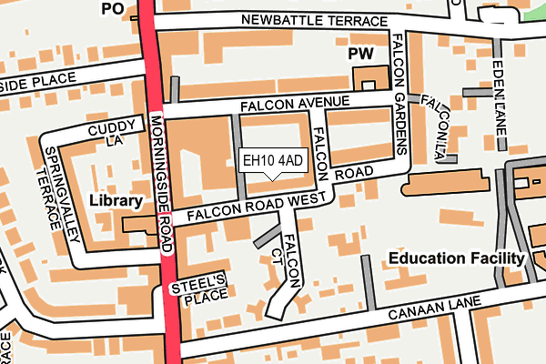 EH10 4AD map - OS OpenMap – Local (Ordnance Survey)