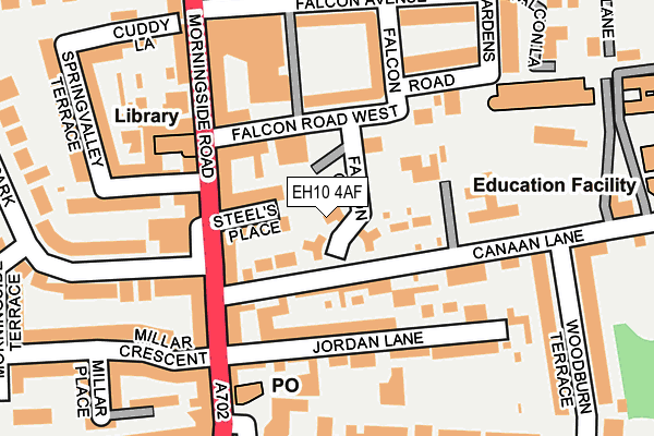 EH10 4AF map - OS OpenMap – Local (Ordnance Survey)