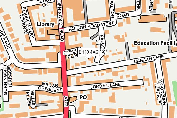 EH10 4AG map - OS OpenMap – Local (Ordnance Survey)