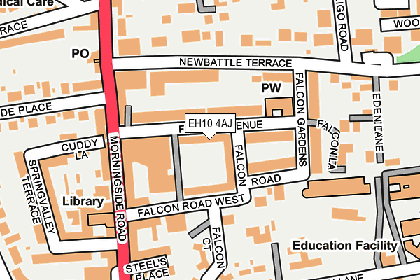 EH10 4AJ map - OS OpenMap – Local (Ordnance Survey)