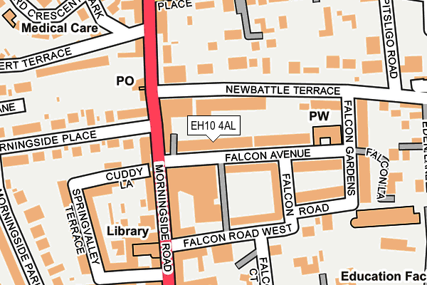 EH10 4AL map - OS OpenMap – Local (Ordnance Survey)