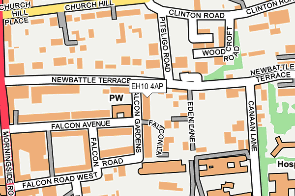 EH10 4AP map - OS OpenMap – Local (Ordnance Survey)