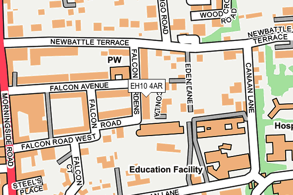 EH10 4AR map - OS OpenMap – Local (Ordnance Survey)