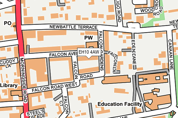 EH10 4AW map - OS OpenMap – Local (Ordnance Survey)