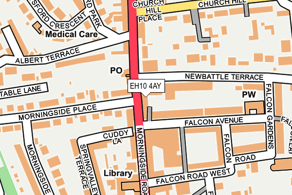 EH10 4AY map - OS OpenMap – Local (Ordnance Survey)