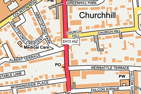 EH10 4AZ map - OS OpenMap – Local (Ordnance Survey)