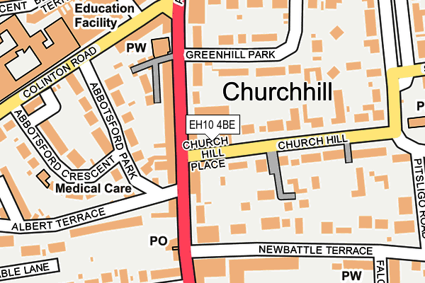 EH10 4BE map - OS OpenMap – Local (Ordnance Survey)