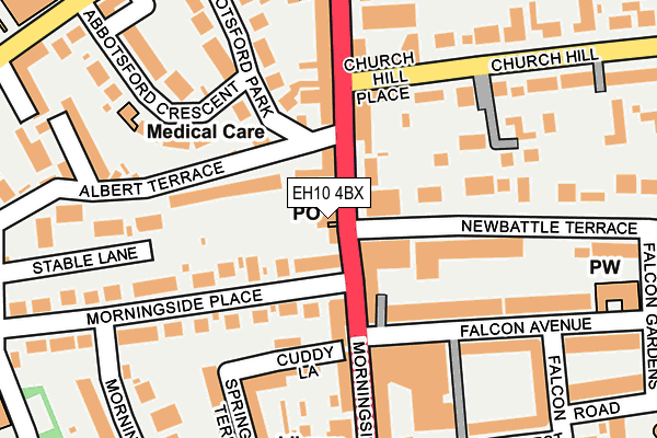 EH10 4BX map - OS OpenMap – Local (Ordnance Survey)