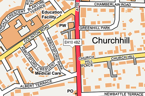 EH10 4BZ map - OS OpenMap – Local (Ordnance Survey)