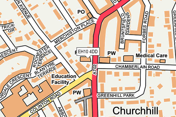 EH10 4DD map - OS OpenMap – Local (Ordnance Survey)