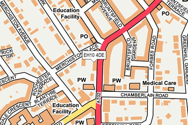 EH10 4DE map - OS OpenMap – Local (Ordnance Survey)