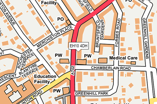 EH10 4DH map - OS OpenMap – Local (Ordnance Survey)