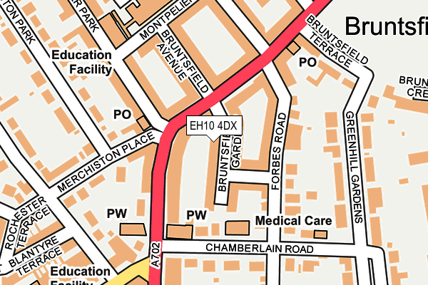 EH10 4DX map - OS OpenMap – Local (Ordnance Survey)