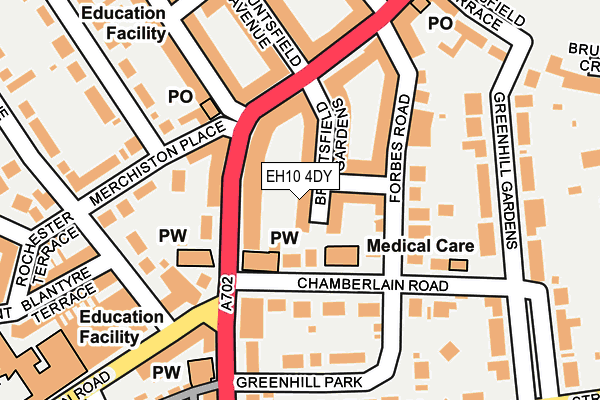 EH10 4DY map - OS OpenMap – Local (Ordnance Survey)