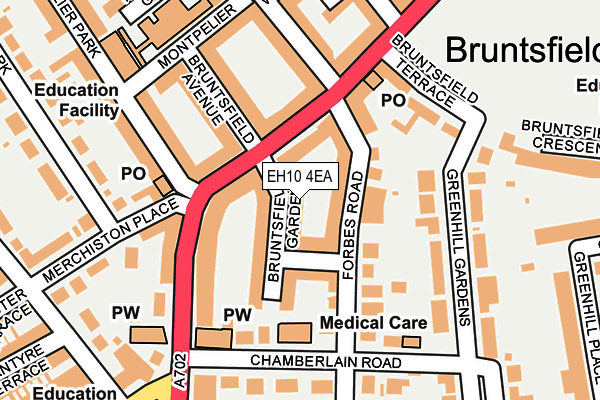 EH10 4EA map - OS OpenMap – Local (Ordnance Survey)