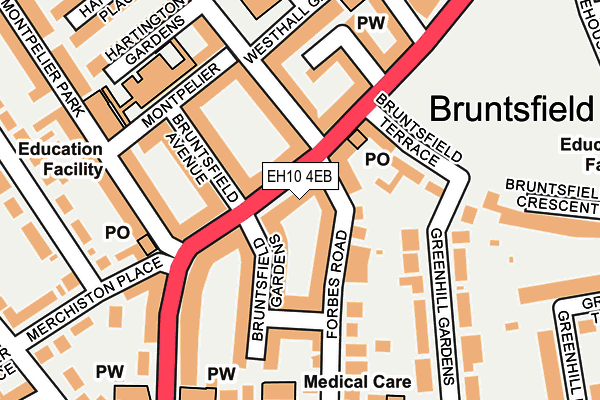 EH10 4EB map - OS OpenMap – Local (Ordnance Survey)