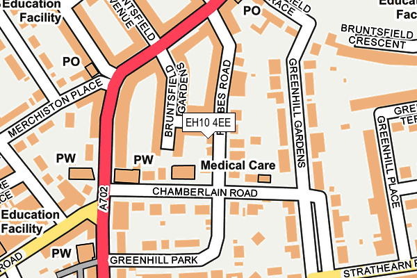 EH10 4EE map - OS OpenMap – Local (Ordnance Survey)