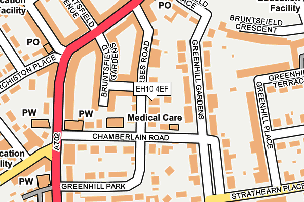 EH10 4EF map - OS OpenMap – Local (Ordnance Survey)