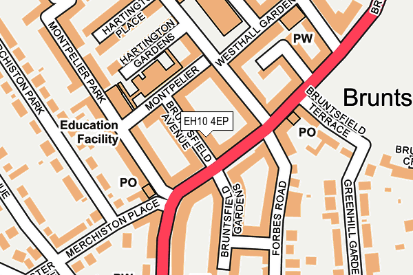 EH10 4EP map - OS OpenMap – Local (Ordnance Survey)