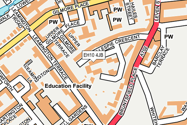 EH10 4JB map - OS OpenMap – Local (Ordnance Survey)