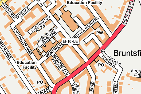 EH10 4JE map - OS OpenMap – Local (Ordnance Survey)