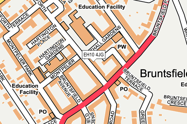 EH10 4JG map - OS OpenMap – Local (Ordnance Survey)