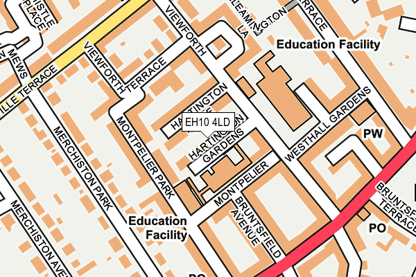 EH10 4LD map - OS OpenMap – Local (Ordnance Survey)